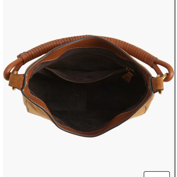 NWT Staud CHOCOLATE BROWN MEL SUDED SHOULDER BAG - Picture 8 of 10